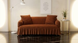 Turkish Style Bubble Sofa Cover Copper