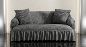 Turkish Style Bubble Sofa Cover Gray