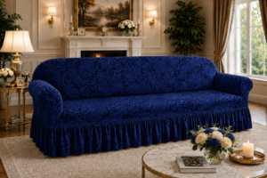 Palachi Style Sofa Cover-Navy Blue Color