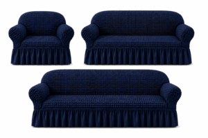 Alternative view of Turkish Style Bubble Sofa Cover Navy Color