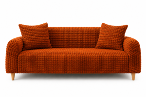 Alternative view of Fitted Style Bubble Stuff Sofa Cover Copper