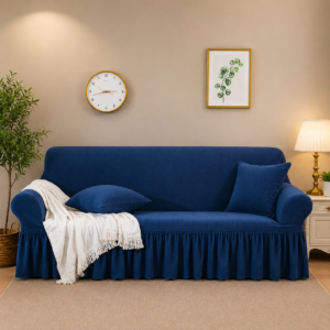 Mesh Fitted Sofa Cover – Blue Color