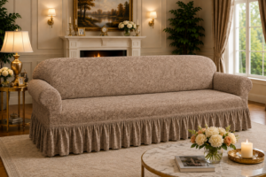 Palachi Style Sofa Cover-Light Brown Color