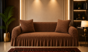 Turkish Style Bubble Sofa Cover Copper