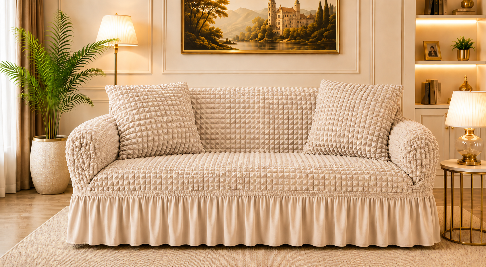 Turkish Style Bubble Sofa Cover Mouse Skin