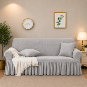 Mesh Fitted Sofa Cover – Mouse Skine Color