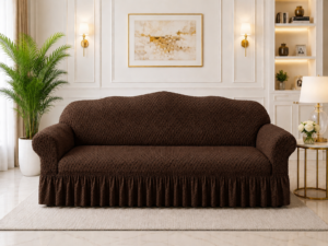 Butterfly Black Sofa Covers Dark Brown Color