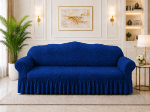 Butterfly Black Sofa Covers Navy Blue Color