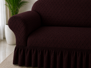 Alternative view of Butterfly Black Sofa Covers Dark Maroon Color