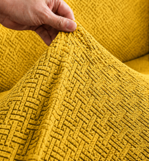 Alternative view of Tile Print Sofa Covers Yellow Color