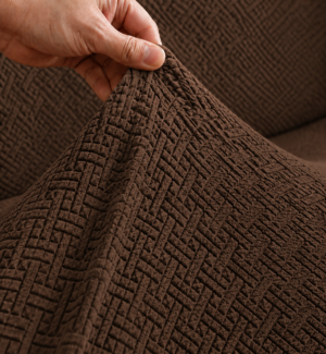 Alternative view of Tile Print Sofa Covers Brown Color