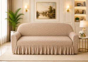 Butterfly White Sofa Covers Moose Color