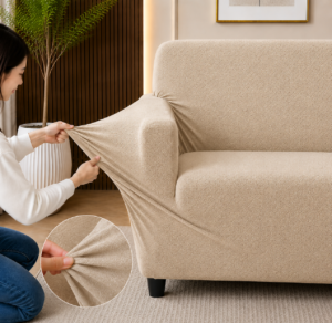 Alternative view of China Jersey Fitted Sofa Covers Beige Color