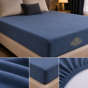 Terry Mattress Cover Slate Blue Color
