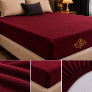 Terry Mattress Cover Maroon / Burgundy Color