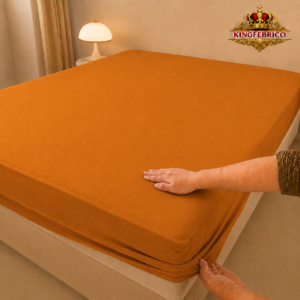 Alternative view of Terry Mattress Cover Mustard / Honey Amber Color